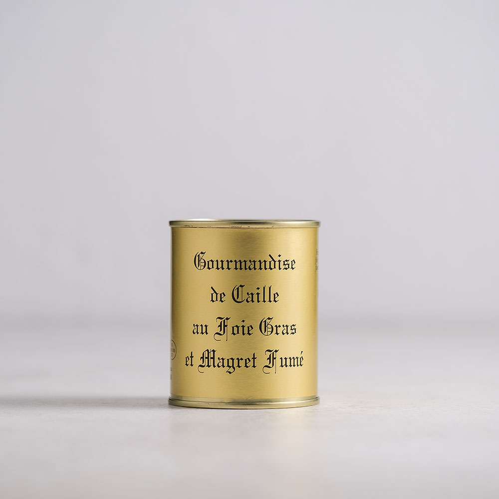 Gourmandise de caille au foie gras (20%) et au magret fumé - 130g