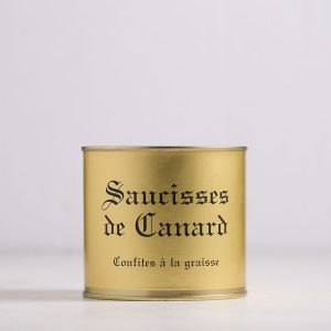 Saucisses de canard confites