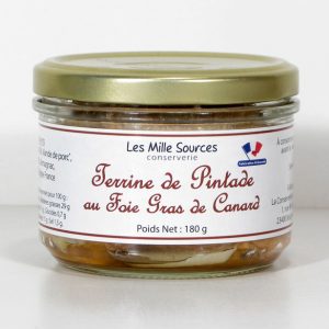Terrine de Pintade au foie gras de Canard 180g - Conserverie des 1000 sources